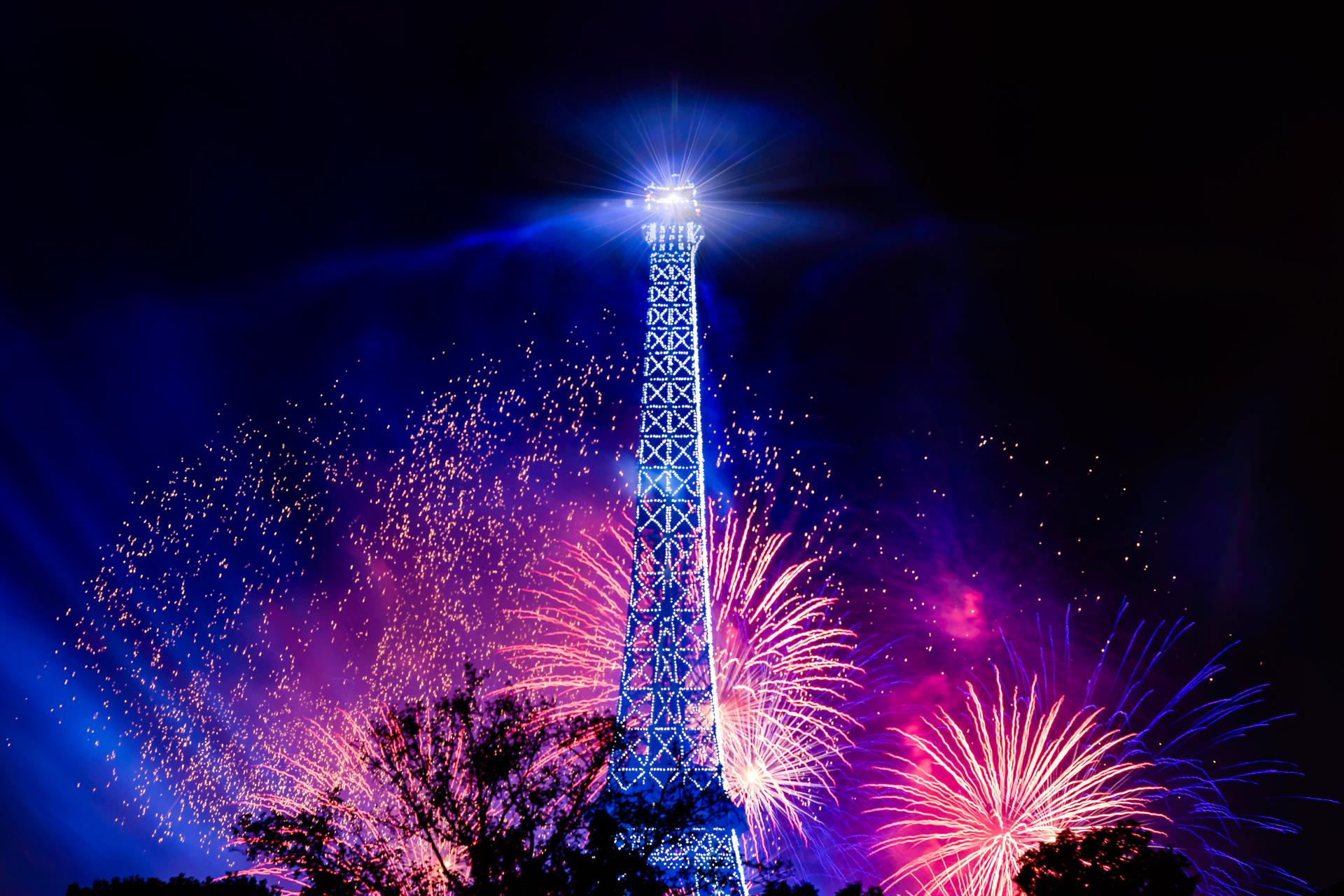 French Bastille Day during summer