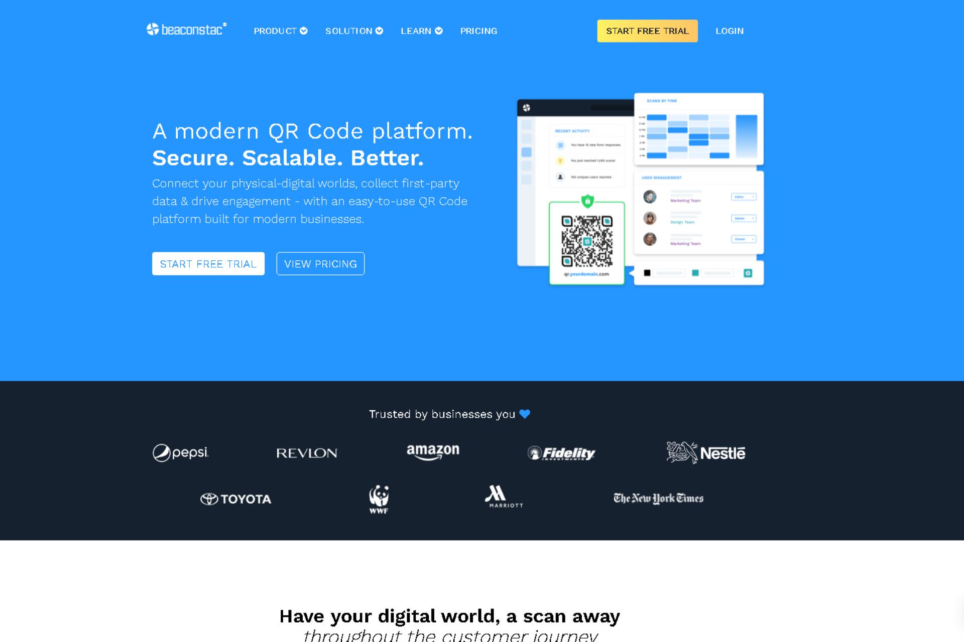 beaconstac landing page