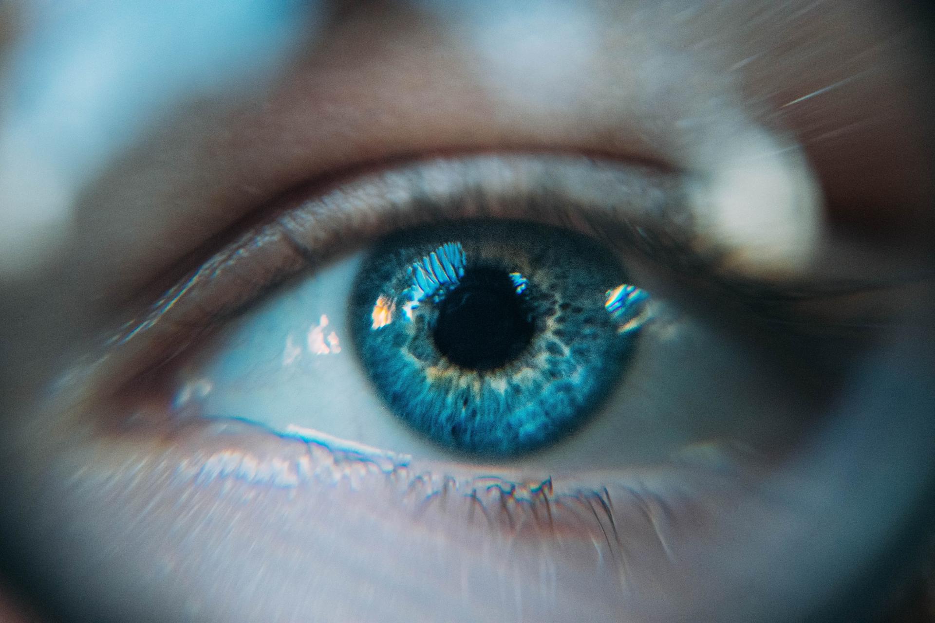 yeux bleus représentant la vision du restaurant