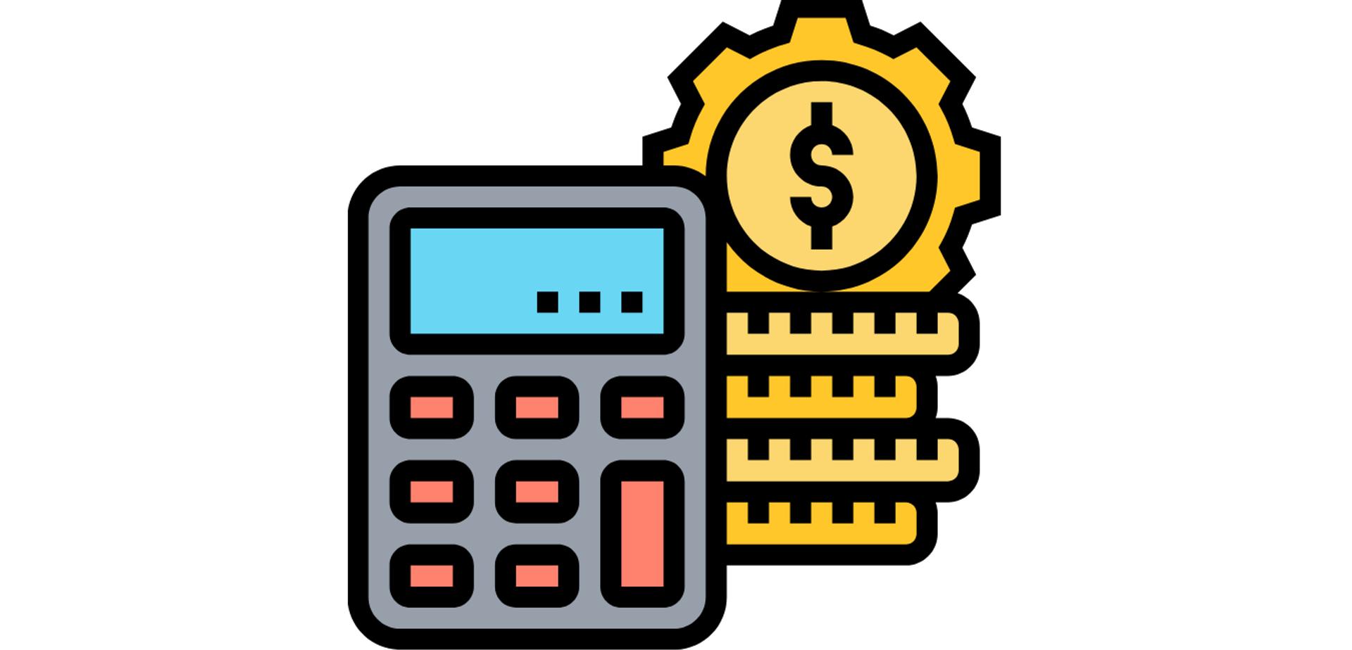 Calcolatrice e documenti per la contabilità