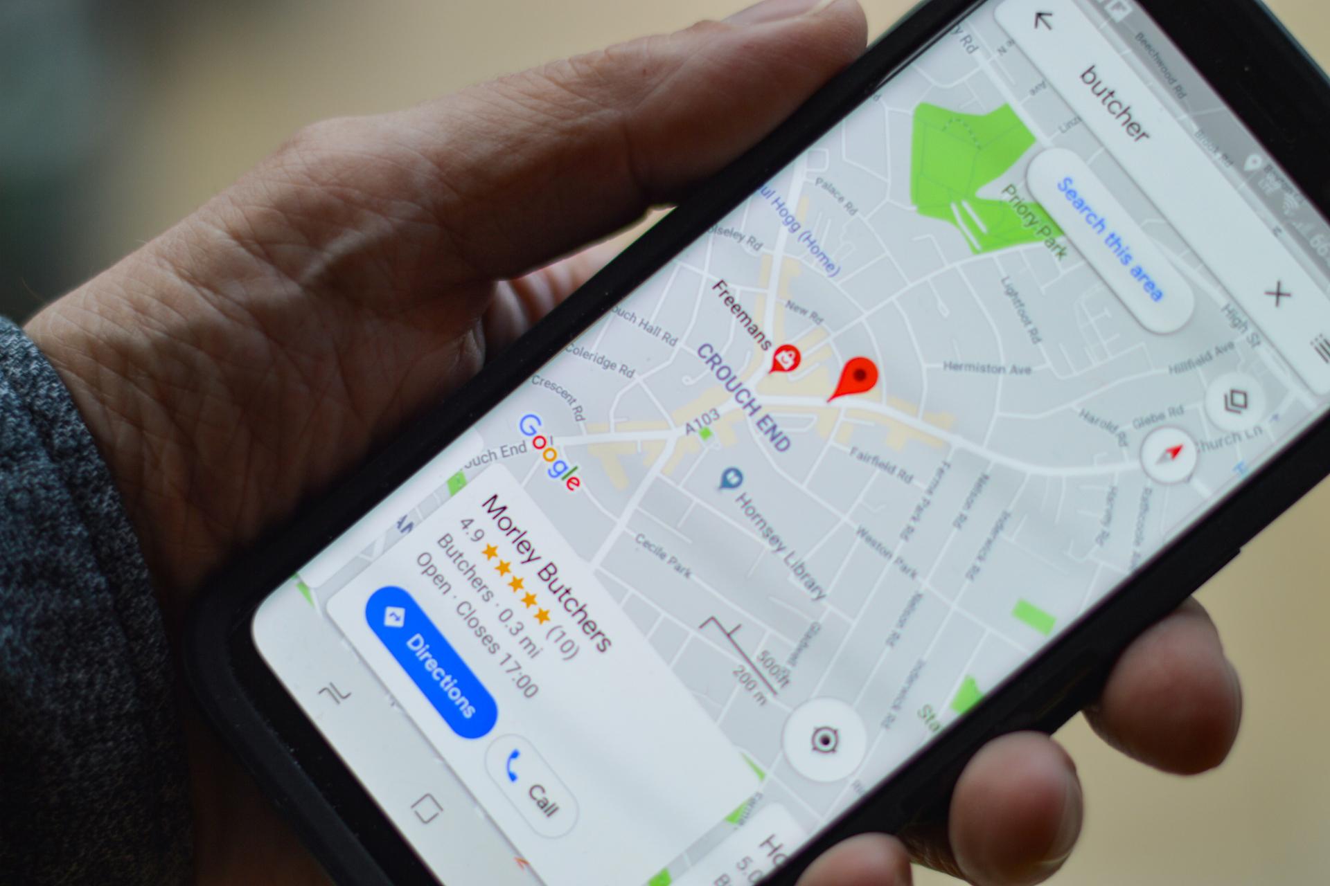 Google map les avis commerciaux d'une boucherie