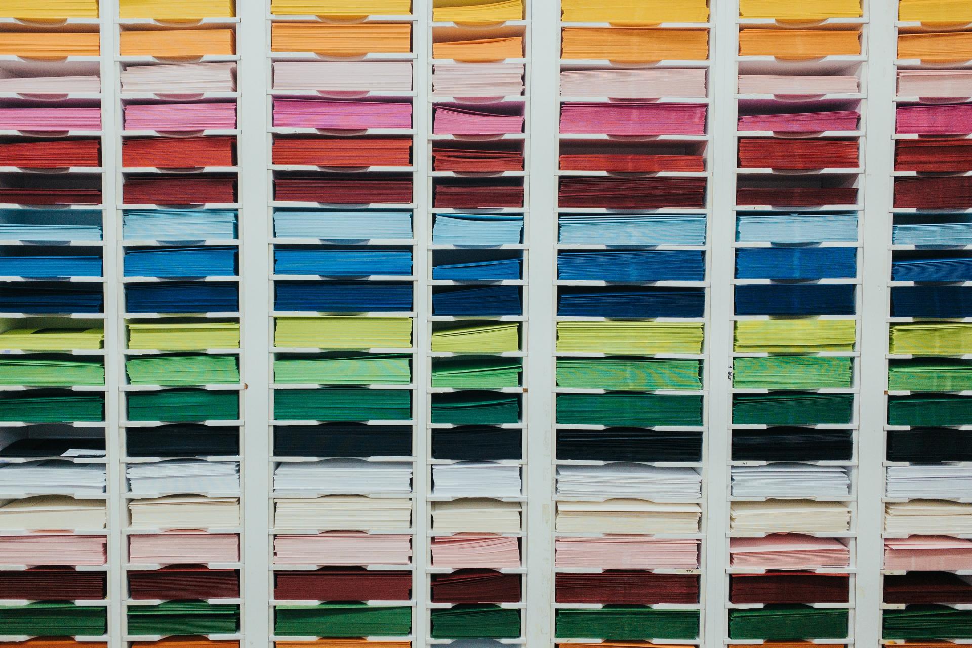 Colors neatly organized