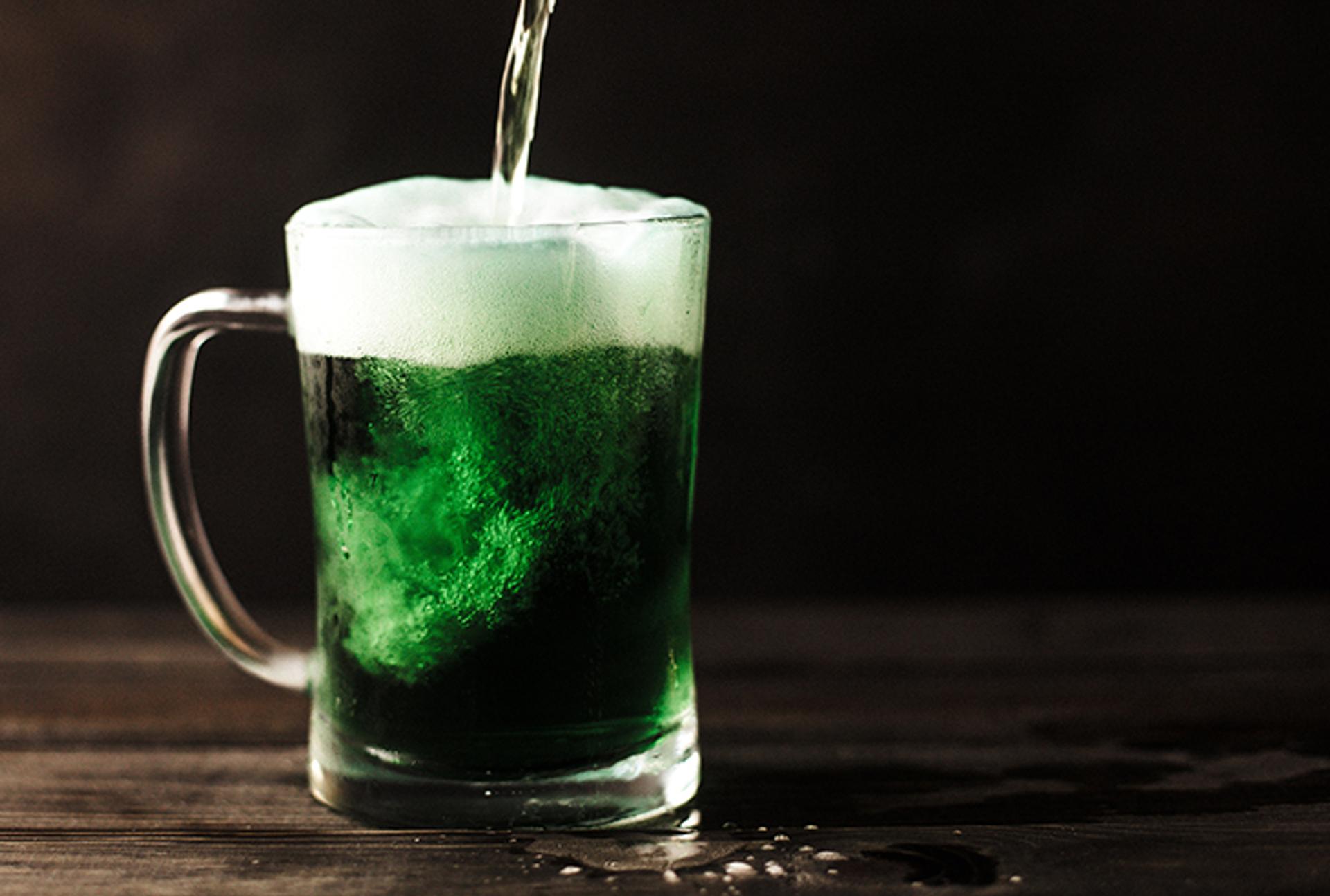 Saint Patrick green beer