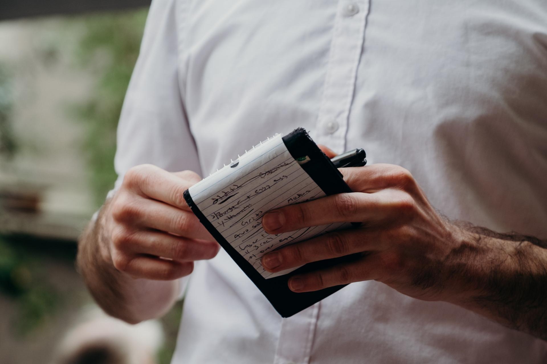 waiter taking order in restaurant