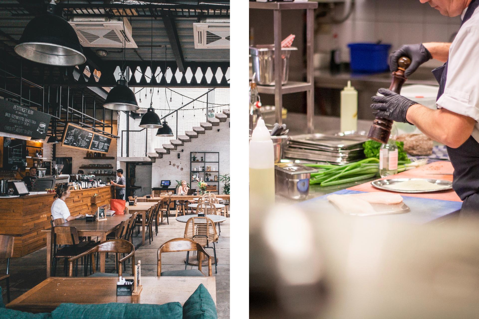 Cucine fantasma contro un ristorante completo