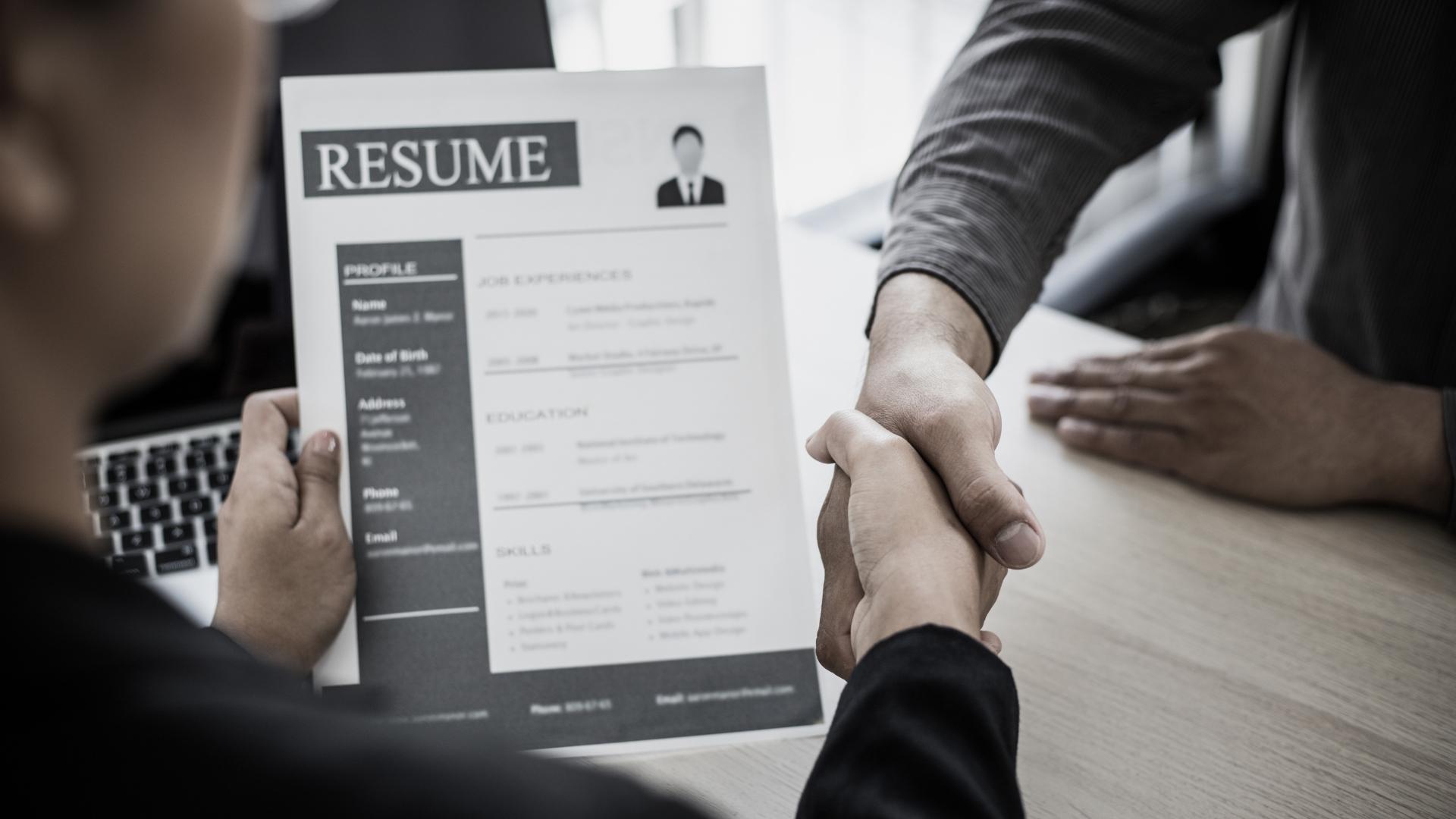 chef's resume and interview process