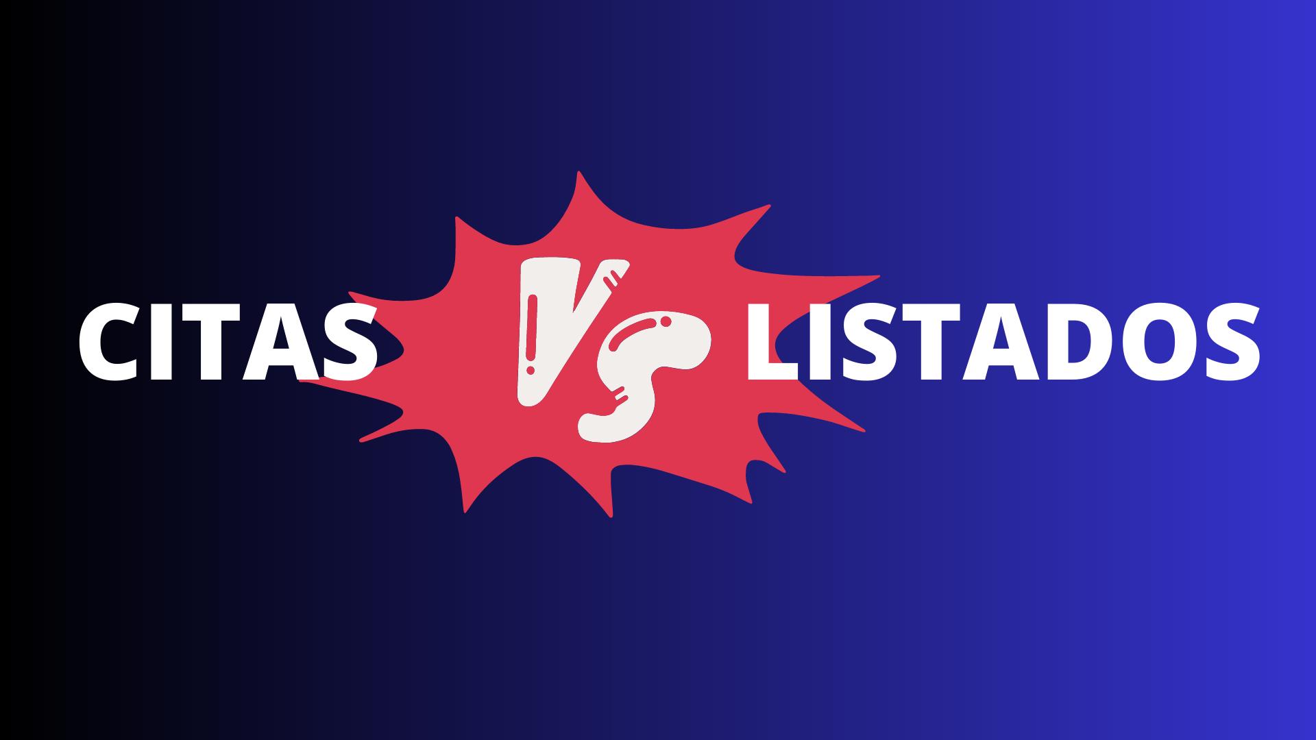 citas vs listados diferencias