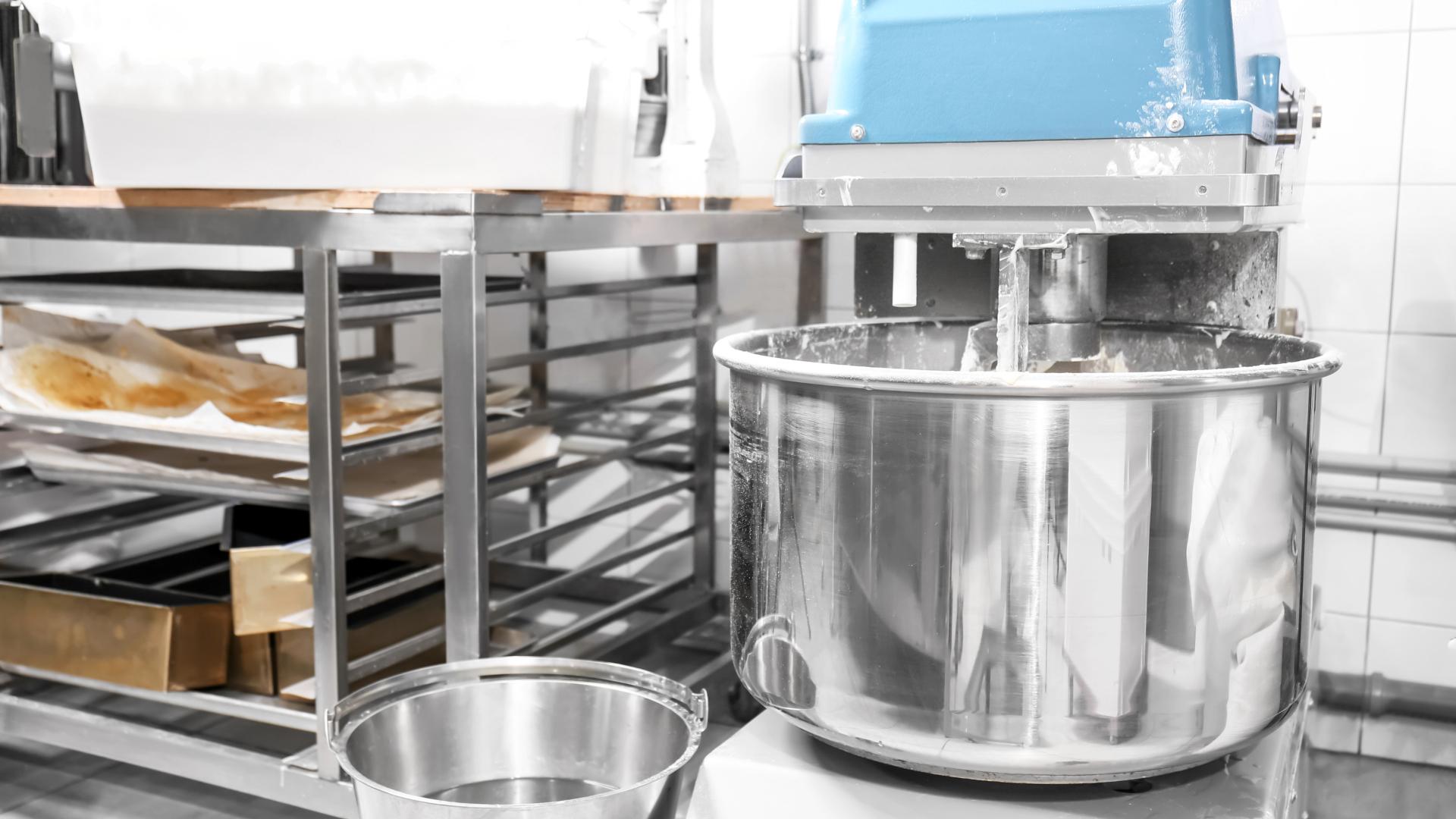 bakery's industrial dough mixer