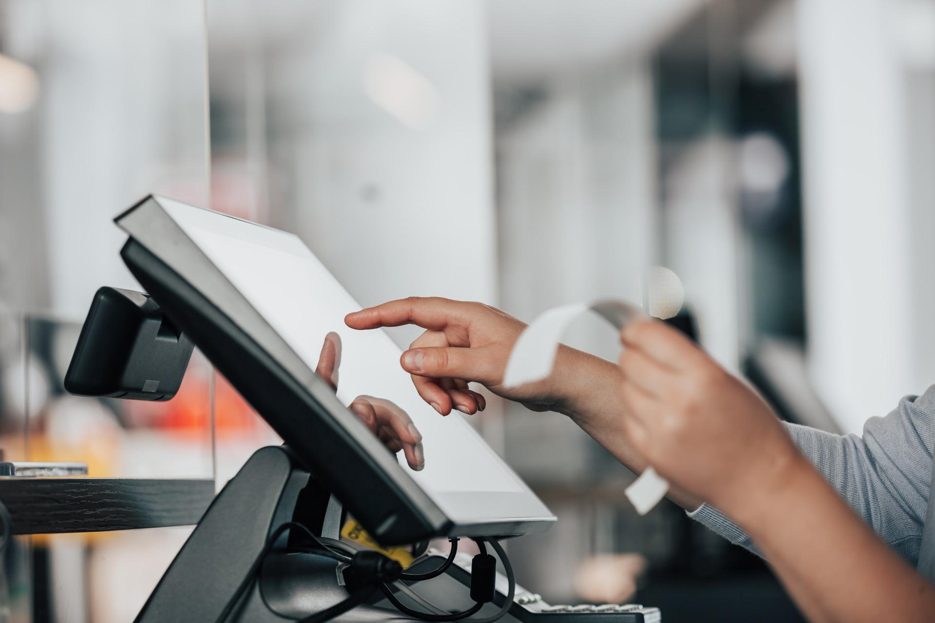 Printing a receipt for a customer in a restaurant