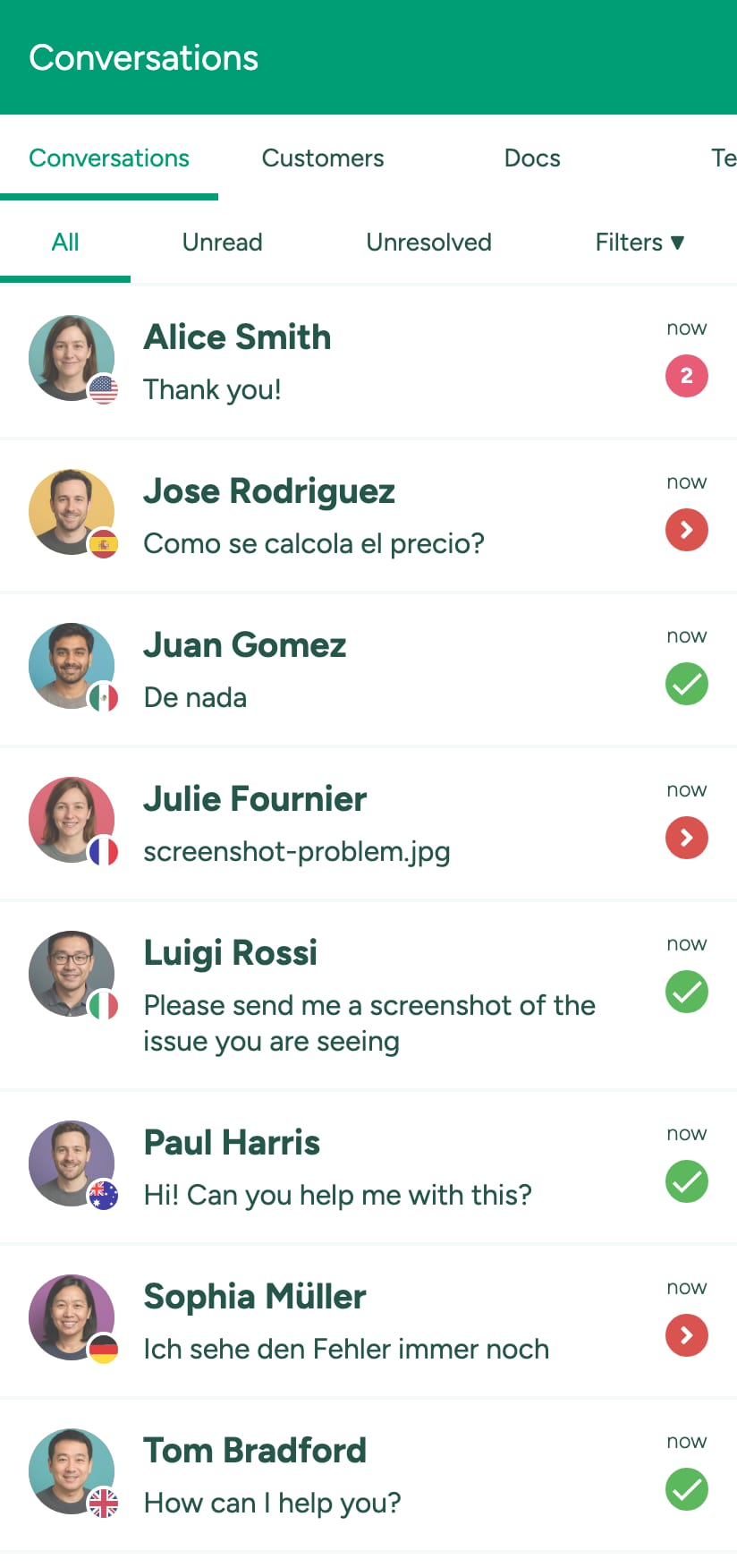 Chat live with your customers on smartphone