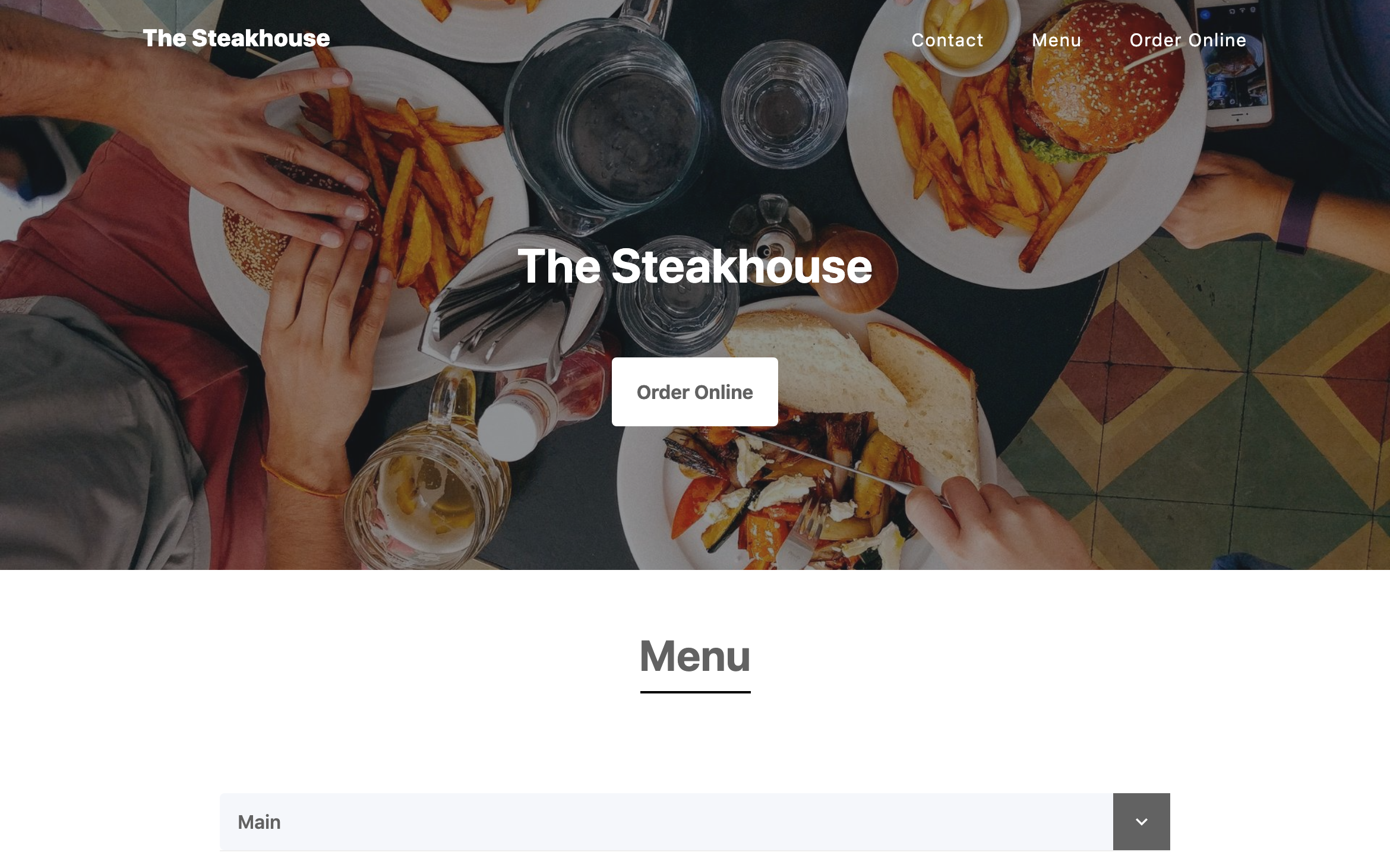 Un lloc web de restaurants