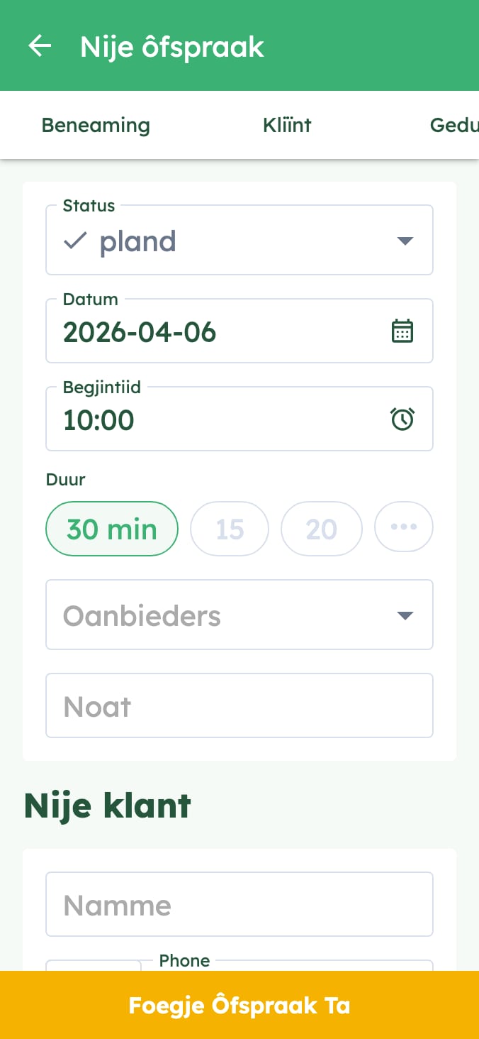 Behear maklik de ôfspraken fan jo dierenartsklinyk on smartphone