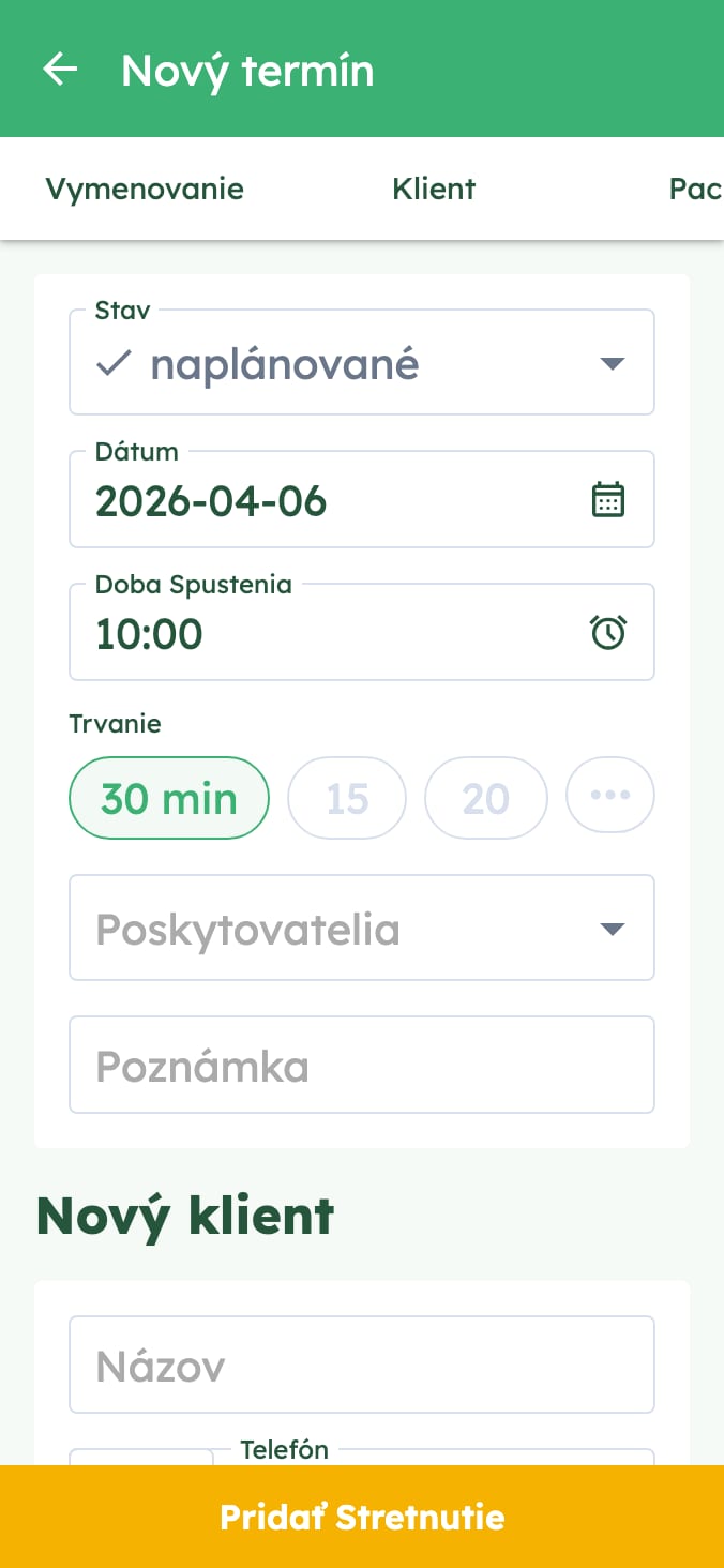 Jednoducho spravujte termíny vo vašej veterinárnej klinike on smartphone