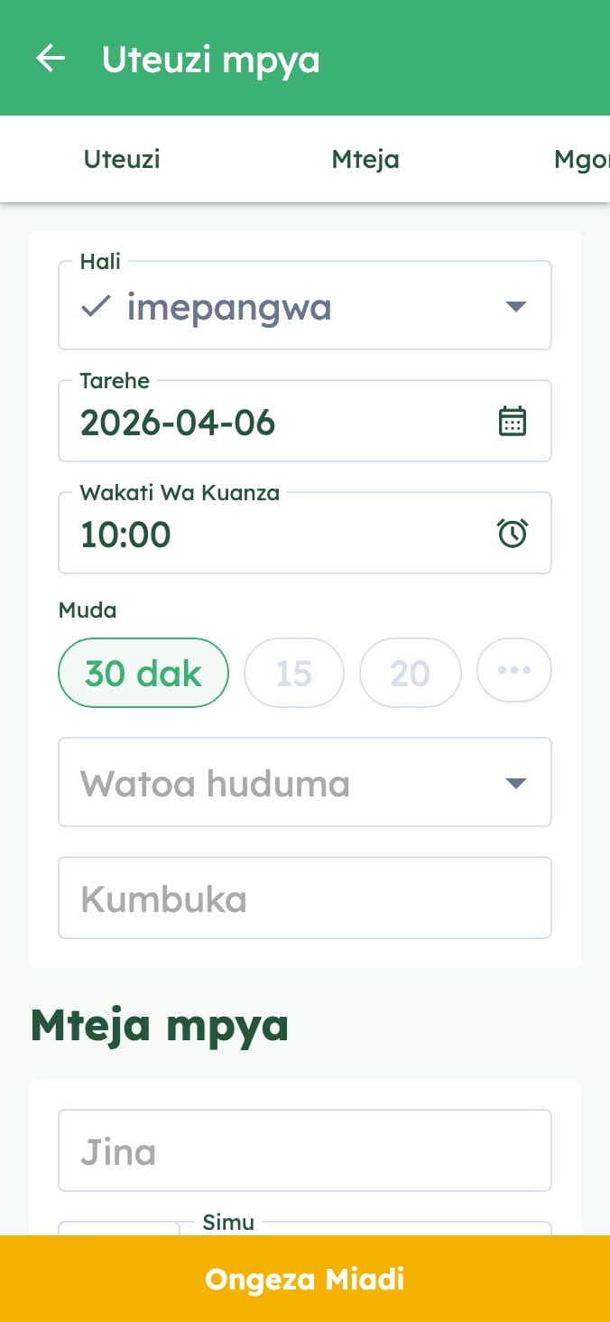Songa kwa urahisi miadi ya kliniki yako ya wanyama on smartphone