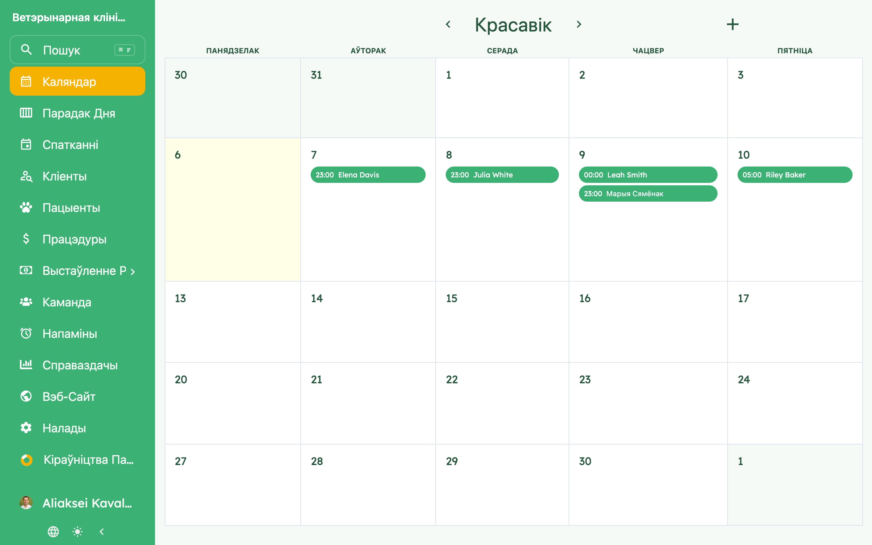 Лёгка кіруйце запісамі прыёмаў у вашай ветклініцы on desktop