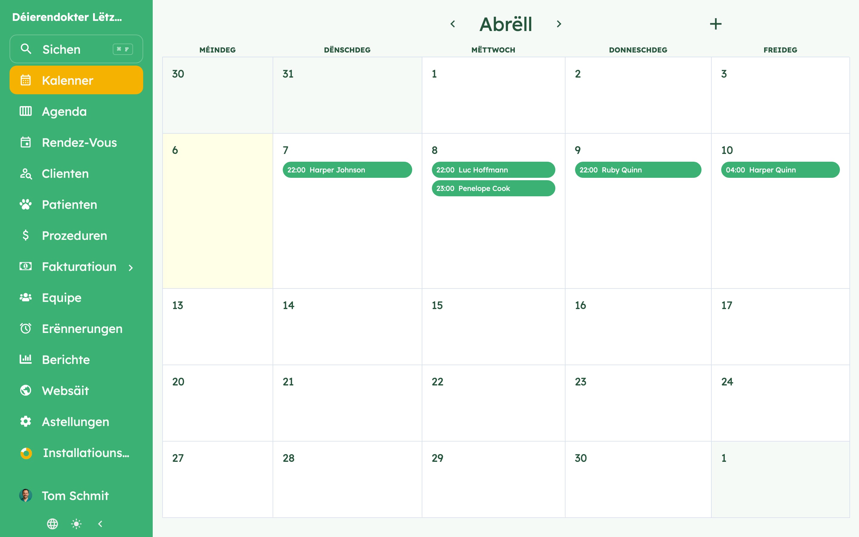 Gestiouneiert einfach d'Rendez-vous vun Ärer Veterinärklinik on desktop
