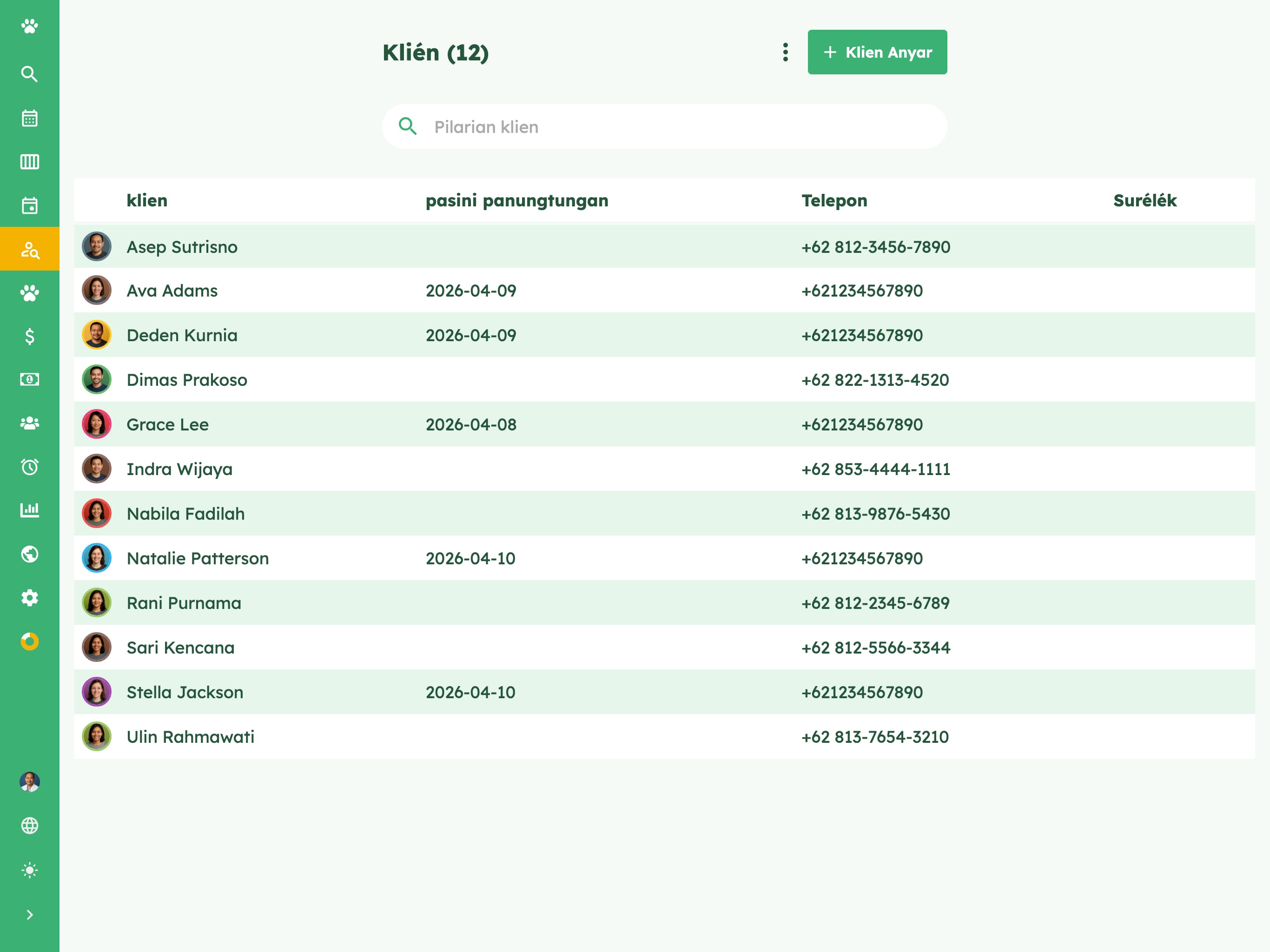 Gampil ngatur janjian di klinik veteriner anjeun on tablet