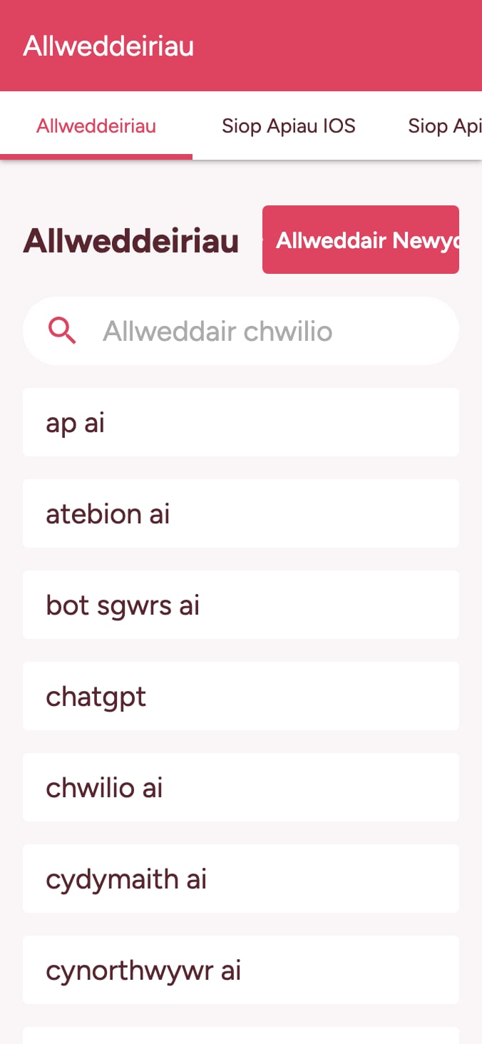 Traciwch safleoedd allweddeiriau eich siop apiau on smartphone