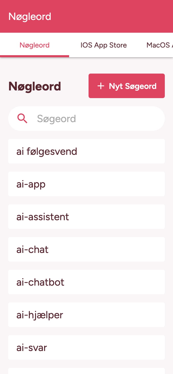Spor dine søgeordsrangeringer i appbutikken on smartphone