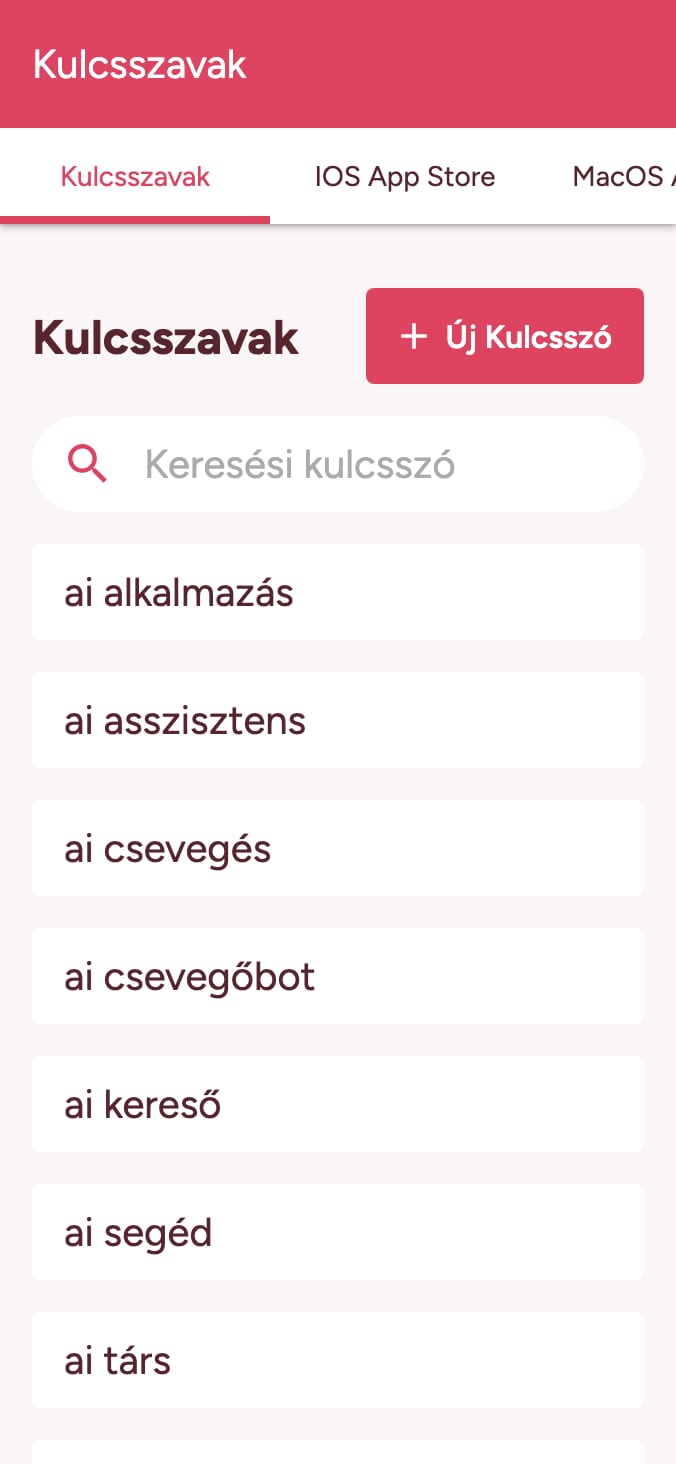 Kövesse nyomon az alkalmazásbolti kulcsszavak rangsorolását on smartphone