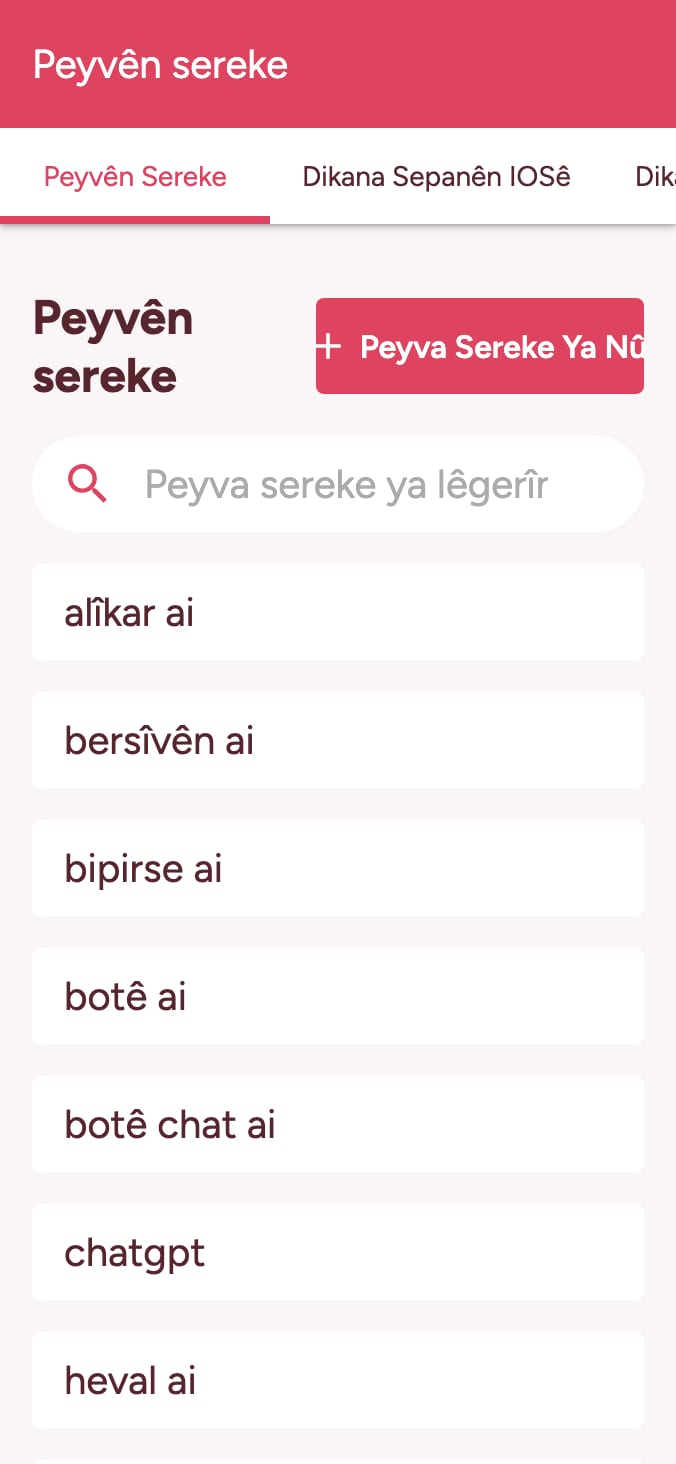 Rêzkirina peyvên sereke yên firotgeha sepanên xwe bişopînin on smartphone