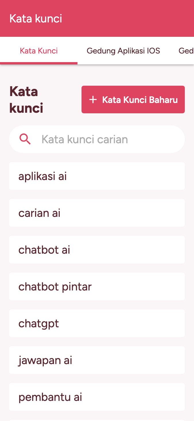 Jejaki kedudukan kata kunci gedung aplikasi anda on smartphone