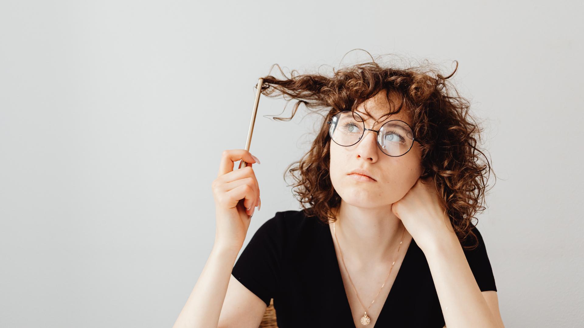 woman trying to think about how to name her new restaurant